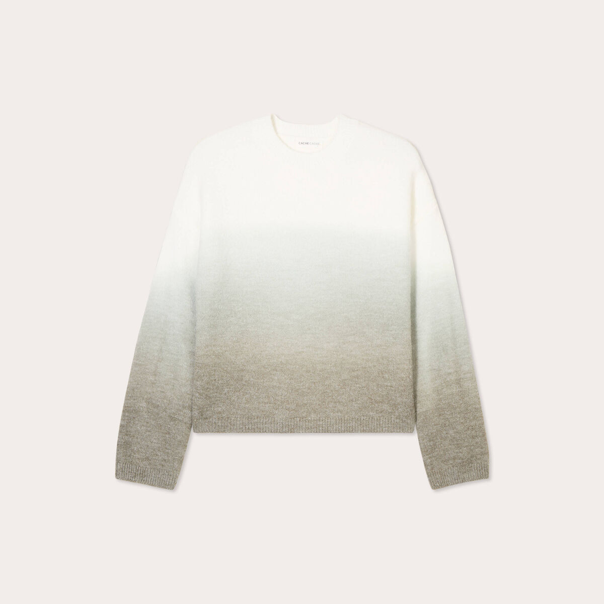Pull manches longues vert pastel femme