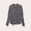 T-shirt col montant noir femme