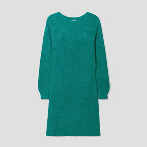 robe pull droite col rond vert canard femme Robe pull droite col rond vert canard femme