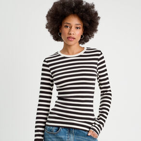 T-shirt manches longues blanc femme