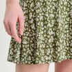 Jupe-short patineuse vert kaki femme