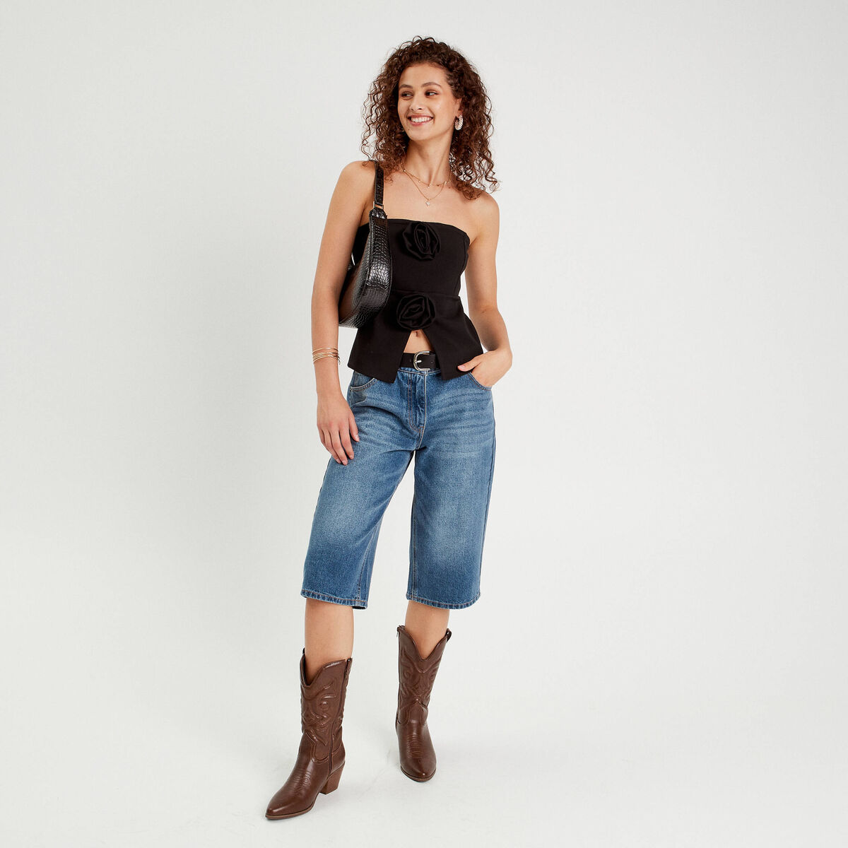 Bustier sans manches noir femme