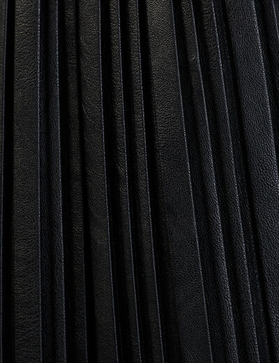 Jupe évasée plissée noir femme