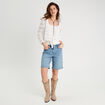 Gilet manches 3/4 ajouré blanc femme
