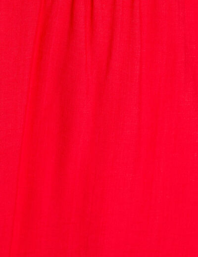 Robe longue évasée rouge femme