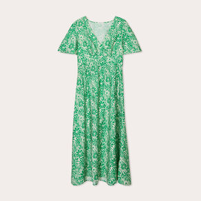 Robe longue évasée vert menthe femme