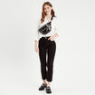 Jeans flare 7/8ème denim noir femme