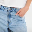 Jean barrel taille haute denim triple stone femme