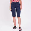 Pantacourt bleu marine femme