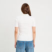 Polo manches courtes blanc femme