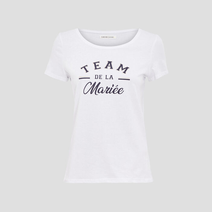 T-shirt manches courtes ecru femme
