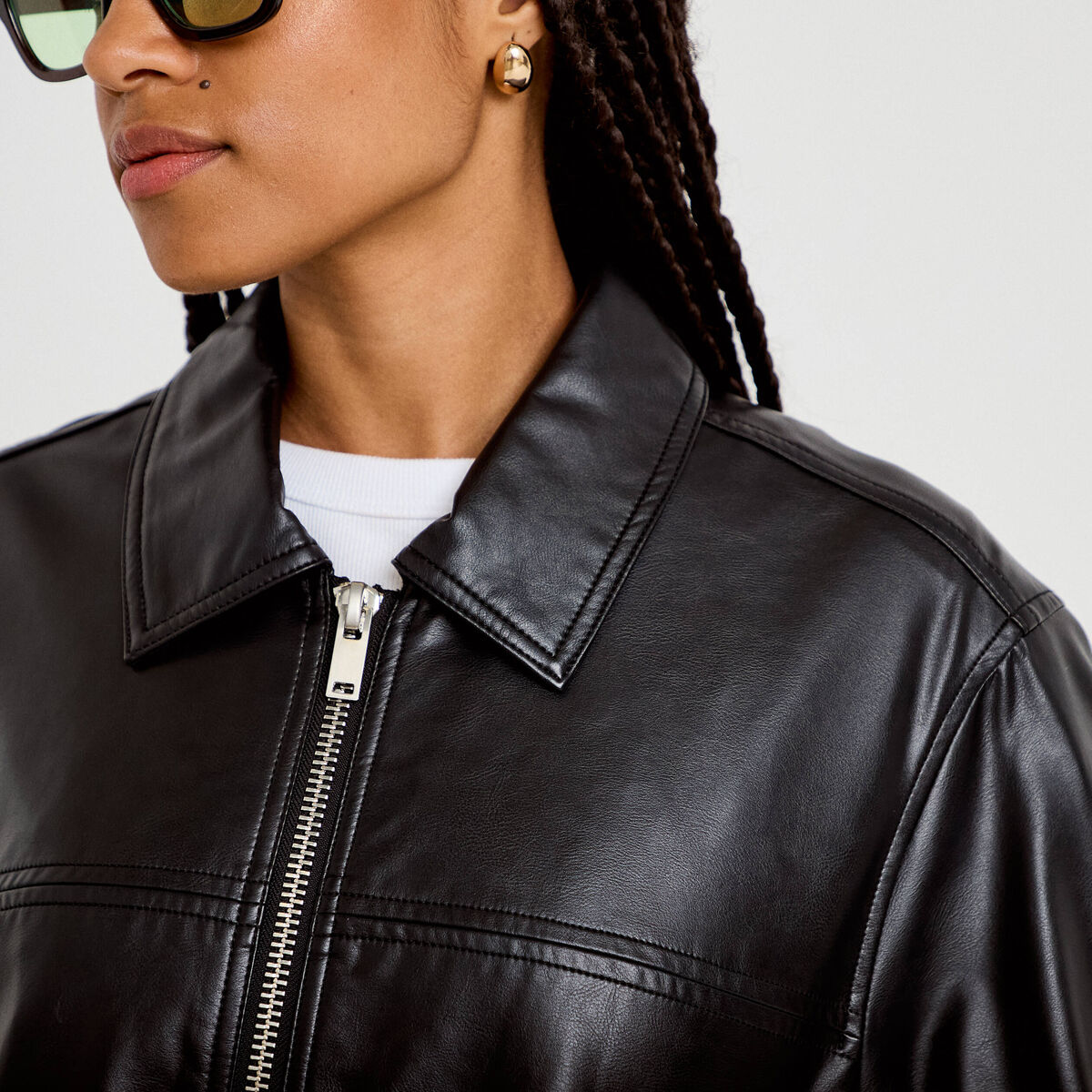 Bomber oversize noir femme