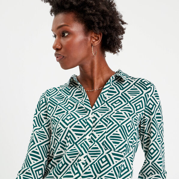 Chemise manches longues blanc femme