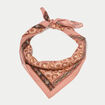 Foulard satin&eacute; soyeux vieux rose femme