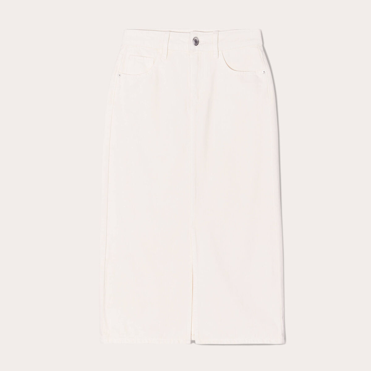 Jupe crayon taille standard ecru femme