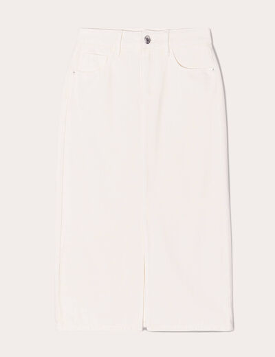 Jupe crayon taille standard ecru femme