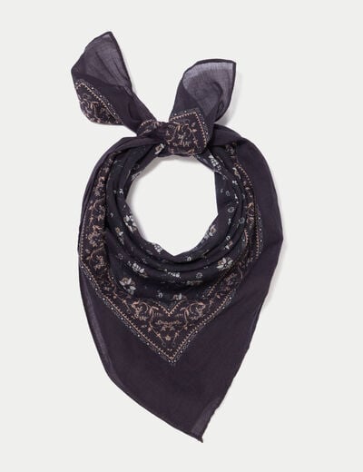 Foulard bleu marine femme