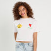 T-shirt cropped blanc femme