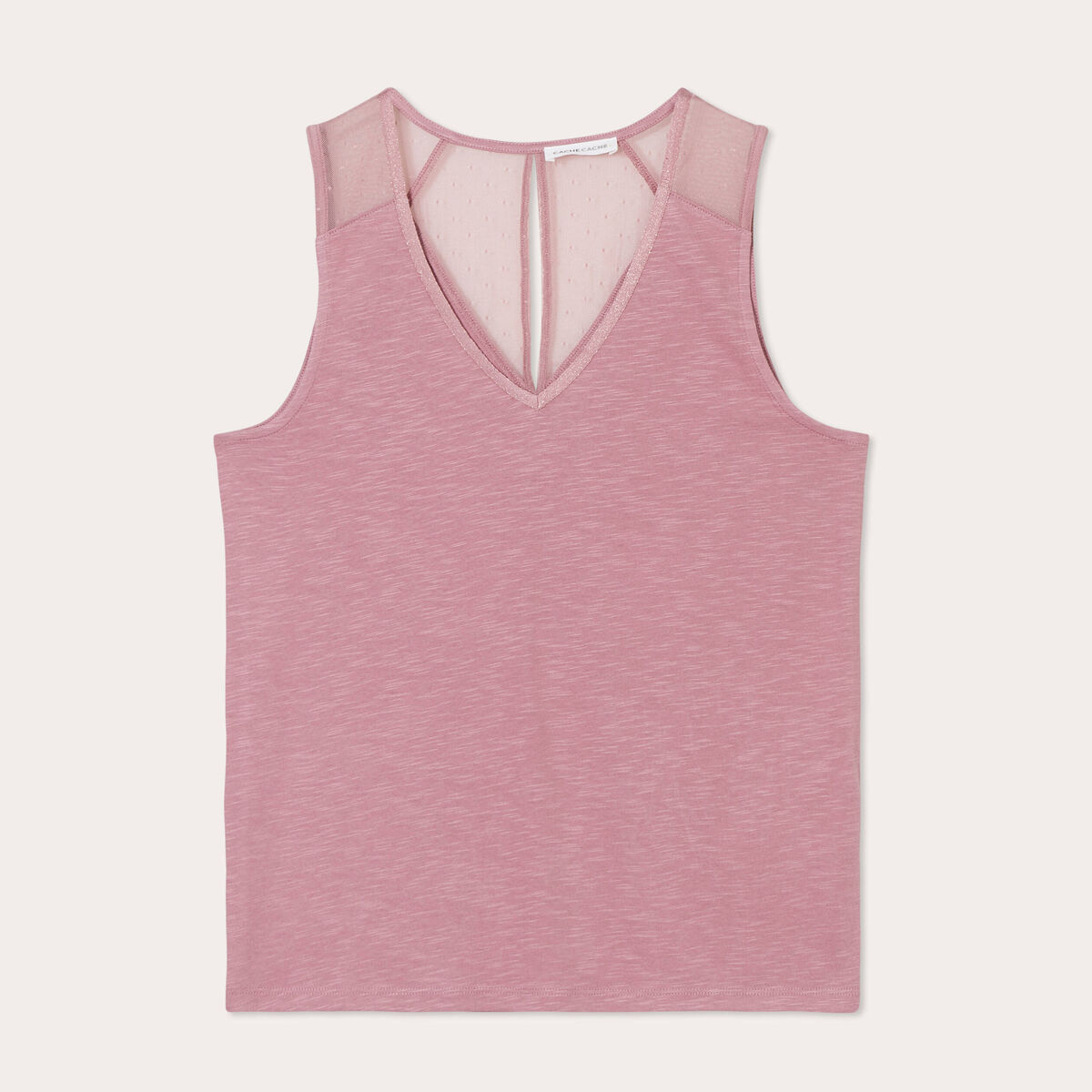 Débardeur sans manches vieux rose femme