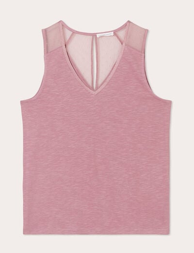D&eacute;bardeur sans manches vieux rose femme