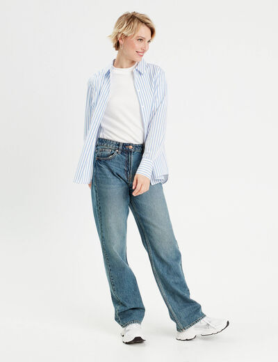 Chemise manches longues blanc femme