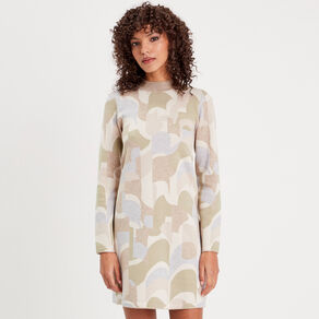 robe pull droite col montant beige femme Robe pull droite col montant beige femme