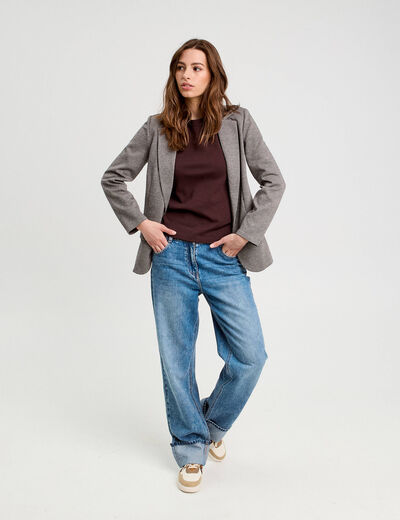 Veste blazer manches longues blanc femme