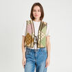 Gilet matelassé sans manches beige femme