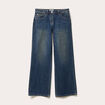 Jeans droit taille basse denim dirty femme