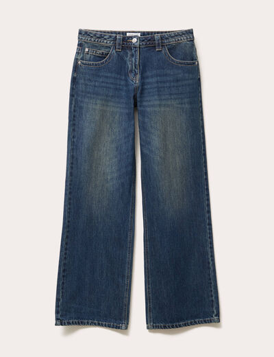 Jeans droit taille basse denim dirty femme