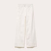 Jean wide leg taille standard denim blanc femme