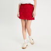 Jupe évasée effet macramé rouge femme
