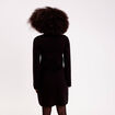 Robe manches longues col montant noir femme