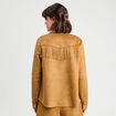 Surchemise suédine camel femme