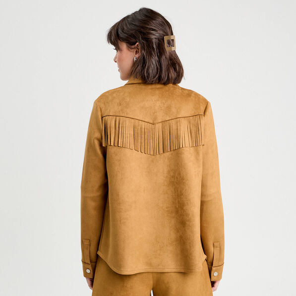 surchemise suedine camel femme Surchemise suédine camel femme