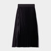 Jupe longue patineuse plissée noir femme