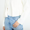 Veste p&eacute;plum Bridgerton ecru femme
