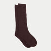 Chaussettes hautes marron fonc&eacute; femme