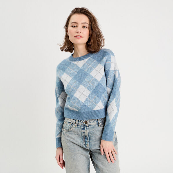 pull manches longues bleu femme Pull manches longues bleu femme