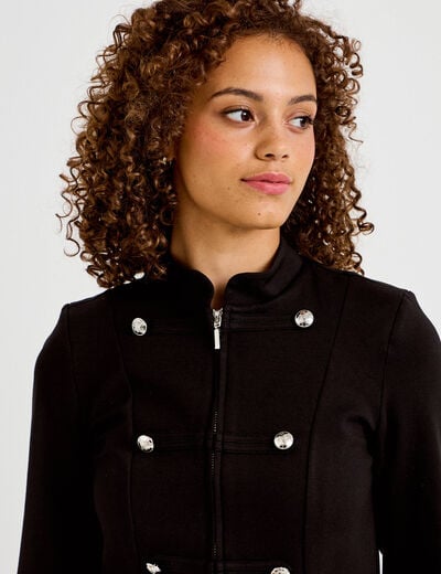 Veste officier noir femme