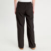 Pantalon large taille haute noir femme