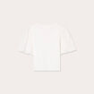 Gilet manches brodées blanc femme