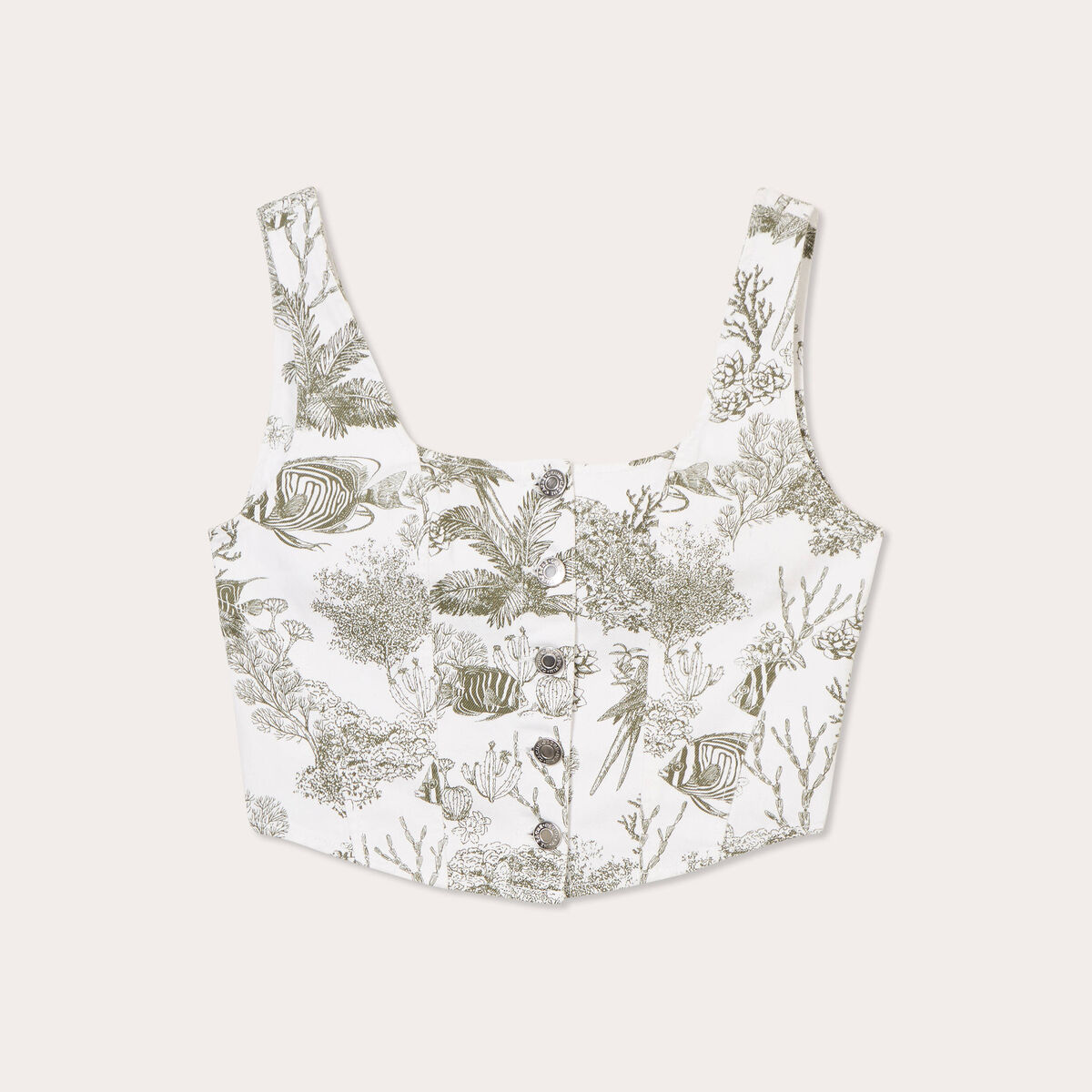 Bustier en jean multicolore femme
