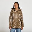 Parka r&eacute;versible &agrave; capuche taupe femme