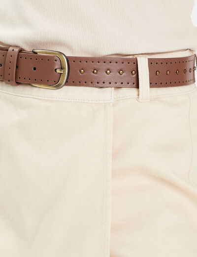 Jupe-short en jean sable femme