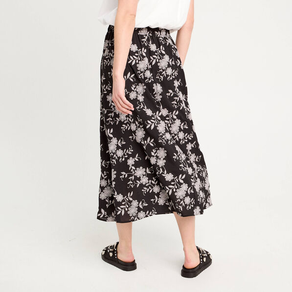 jupe longue evasee noir femme Jupe longue évasée noir femme