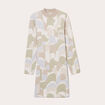 Robe pull droite col montant beige femme