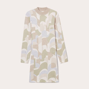 robe pull droite col montant beige femme Robe pull droite col montant beige femme