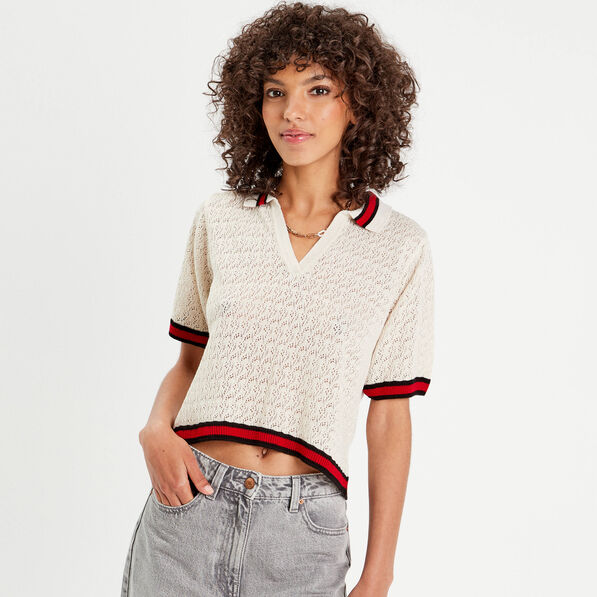 polo manches courtes ecru femme Polo manches courtes ecru femme