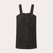 Robe chasuble droite tweed noir femme